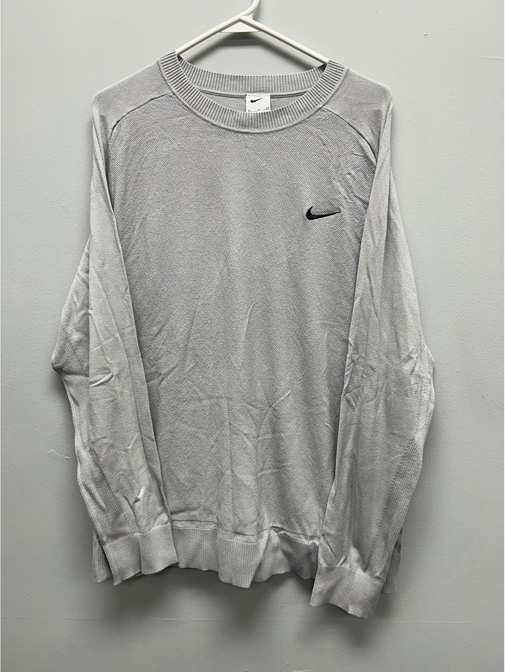Nike Tiger Woods Collection Golf Light Gray Pullover Sweater